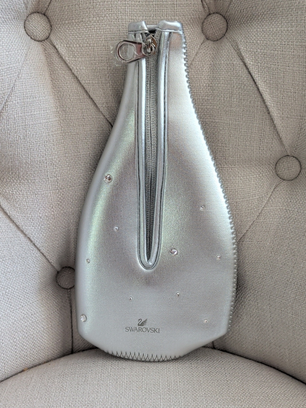 Swarovski Silver Crystal Embellished Bottle Sleeve